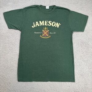 Jameson Irish Whiskey Graphic T Shirt Green Distressed Logo Bar Pub Streetwear